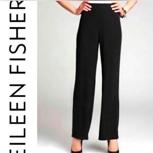 Eileen Fisher Pants Trouser Legging Black Elastic Waist Stretch Size.5/6
